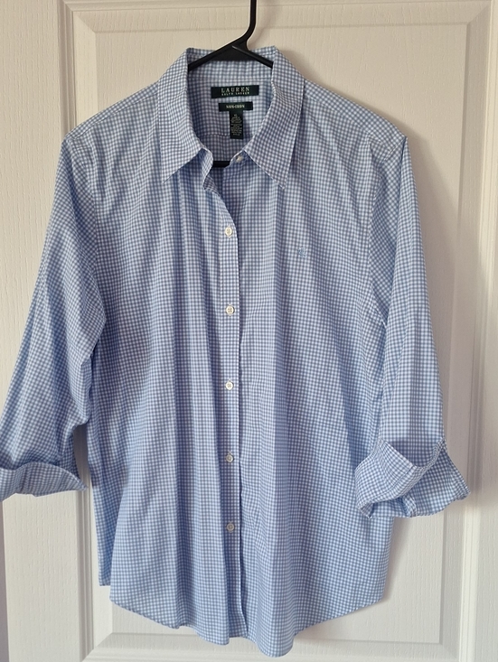 Lauren Ralph Lauren Tops - Lauren Ralph Lauren Women’s Blue Gingham Button-Down Shirt